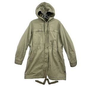 Patagonia Prairie Dawn Parka Jacket Women's Large Fatigue Sherpa Lined Insulated